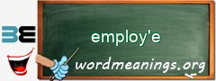 WordMeaning blackboard for employ'e